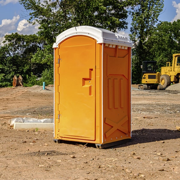 how often are the portable restrooms cleaned and serviced during a rental period in Knox Illinois